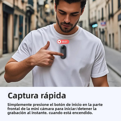 Mini Cámara Deportiva 1080p a 4k Magnética Portátil
