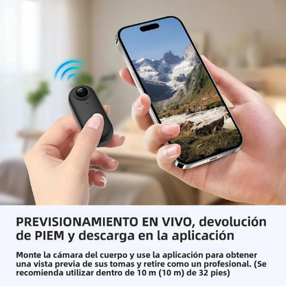 Mini Cámara Deportiva 1080p a 4k Magnética Portátil