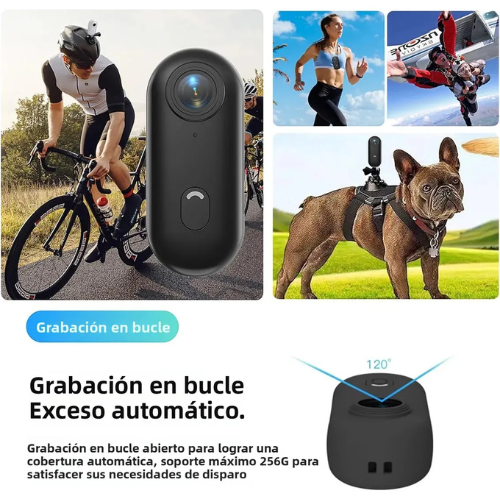 Mini Cámara Deportiva 1080p a 4k Magnética Portátil