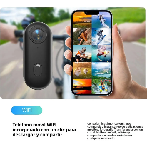 Mini Cámara Deportiva 1080p a 4k Magnética Portátil
